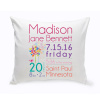 Baby Announcement Throw Pillow